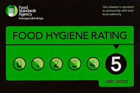 Food Hygiene rating - 5 stars watergate bay camping